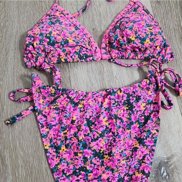 Wild Fable Pink Floral  set Bikini - Picture 5 of 8